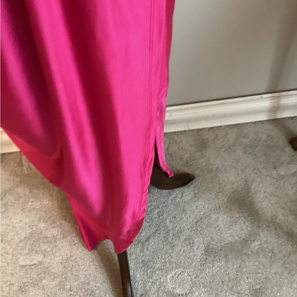 FUSHIA NWT Stretchy Evening Gown with Faux Wrap around Skirt Slit up Rig… - Picture 11 of 12